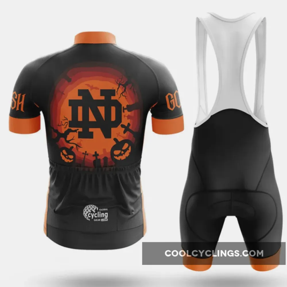 Halloween Irish Long Sleeve Cycling Jersey Orange/Black/Brown