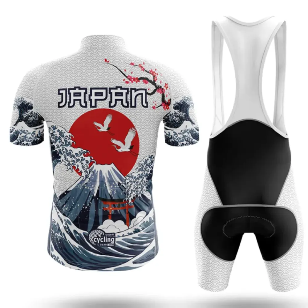 Japan S3 Long Sleeve Cycling Jersey White/Red/Navy