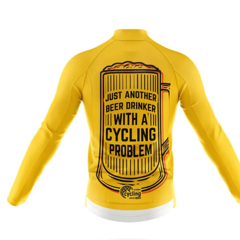 Cycling Jersey Beer Drinker Yellow/White/Gold