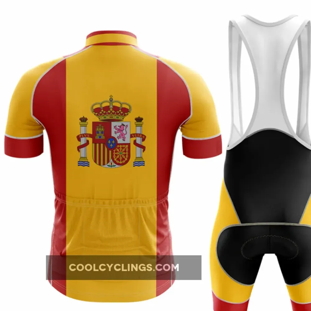 Spain Men's Cycling Jersey Yellow/Red/Gold