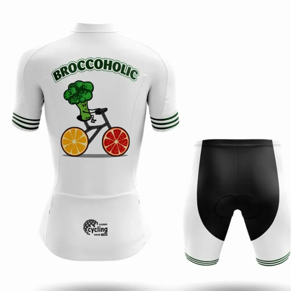 Broccoholic Women's Cycling Shorts White/Green/Black