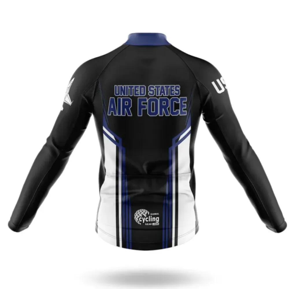 USAF Team Cycling Jersey Military Style Black/White/Blue