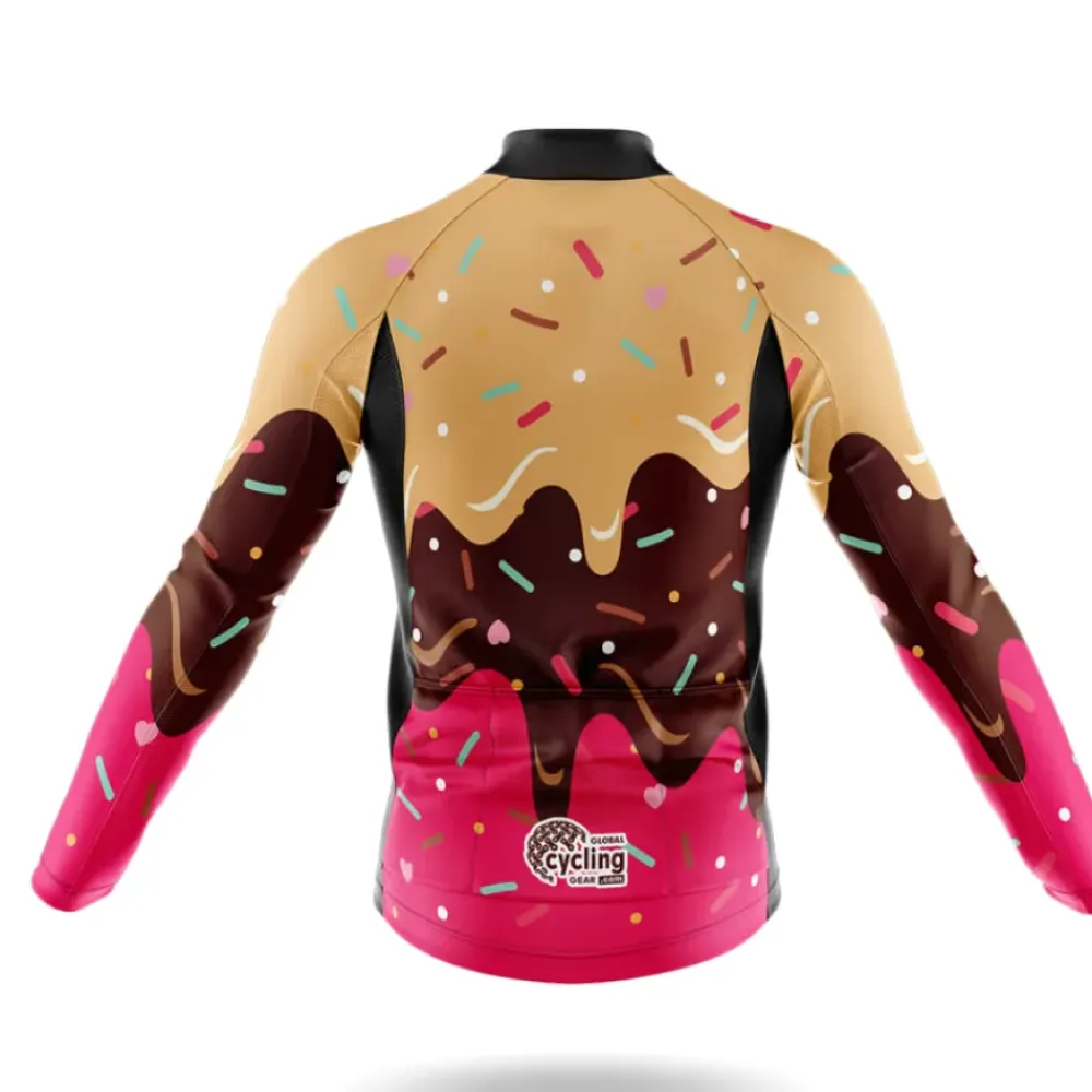 Ice Cream Cycling Jersey Sprinkles Brown/Pink/Gold