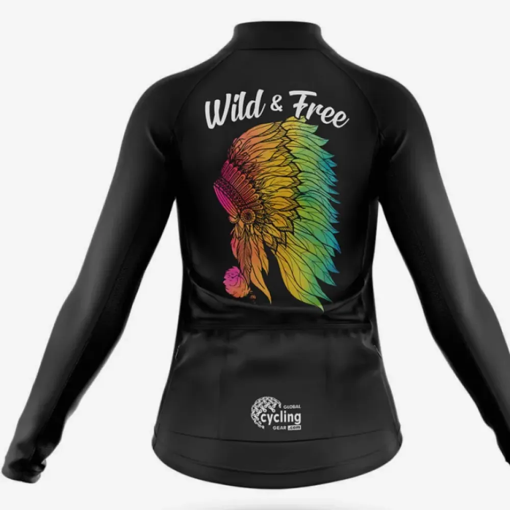 Wild And Free Women Cycling Kit Full Set Rainbow/Black/Gold
