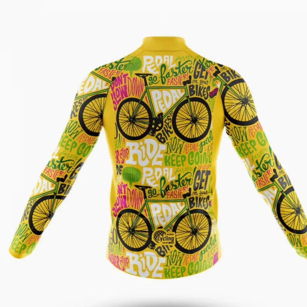 Cycling Bibs Never Stop Riding Yellow/Black/Green