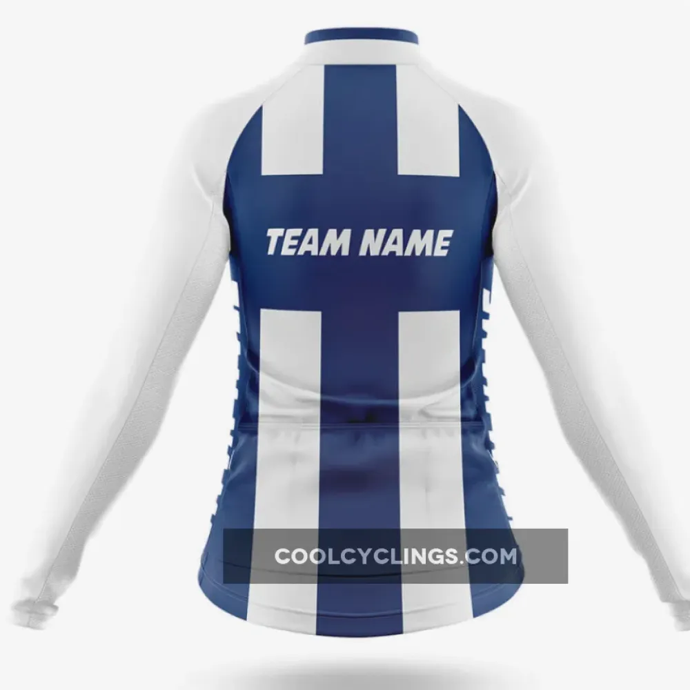 Custom Team Name M29 Long Sleeve Navy/White/Yellow