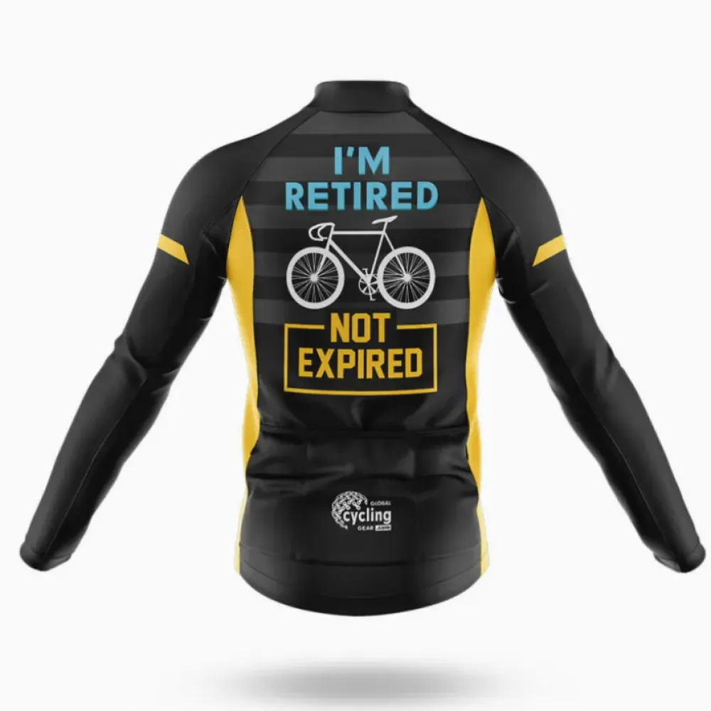 Retired Not Expired Long Sleeve Cycling Jersey Ver.2 Black/Yellow/White