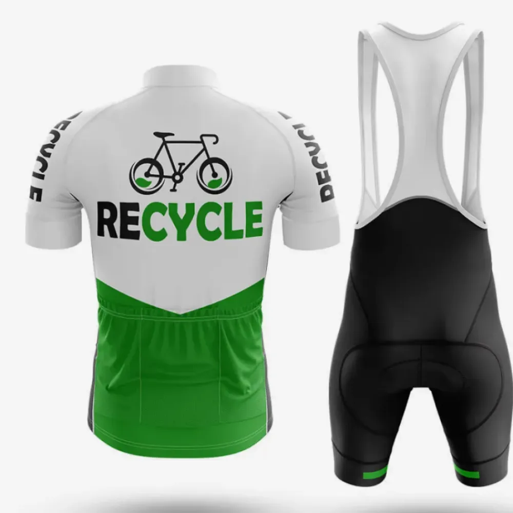 Recycle Cycling Kit Eco-Friendly Green/White/Black
