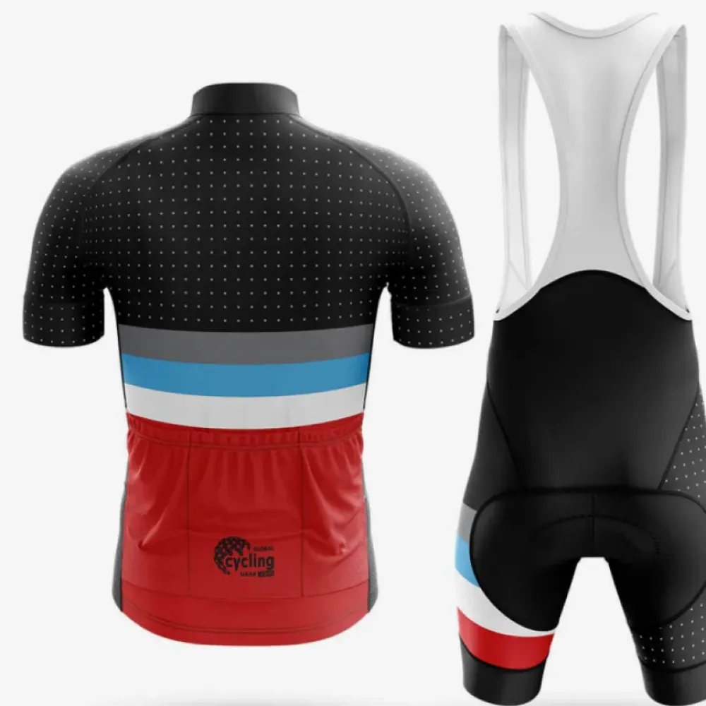 Cycling Bibs Retro Colors Feature Red/White/Blue