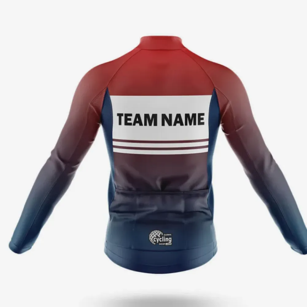 Custom Team Name S2 Cycling Kit Full Set Navy/Red/White