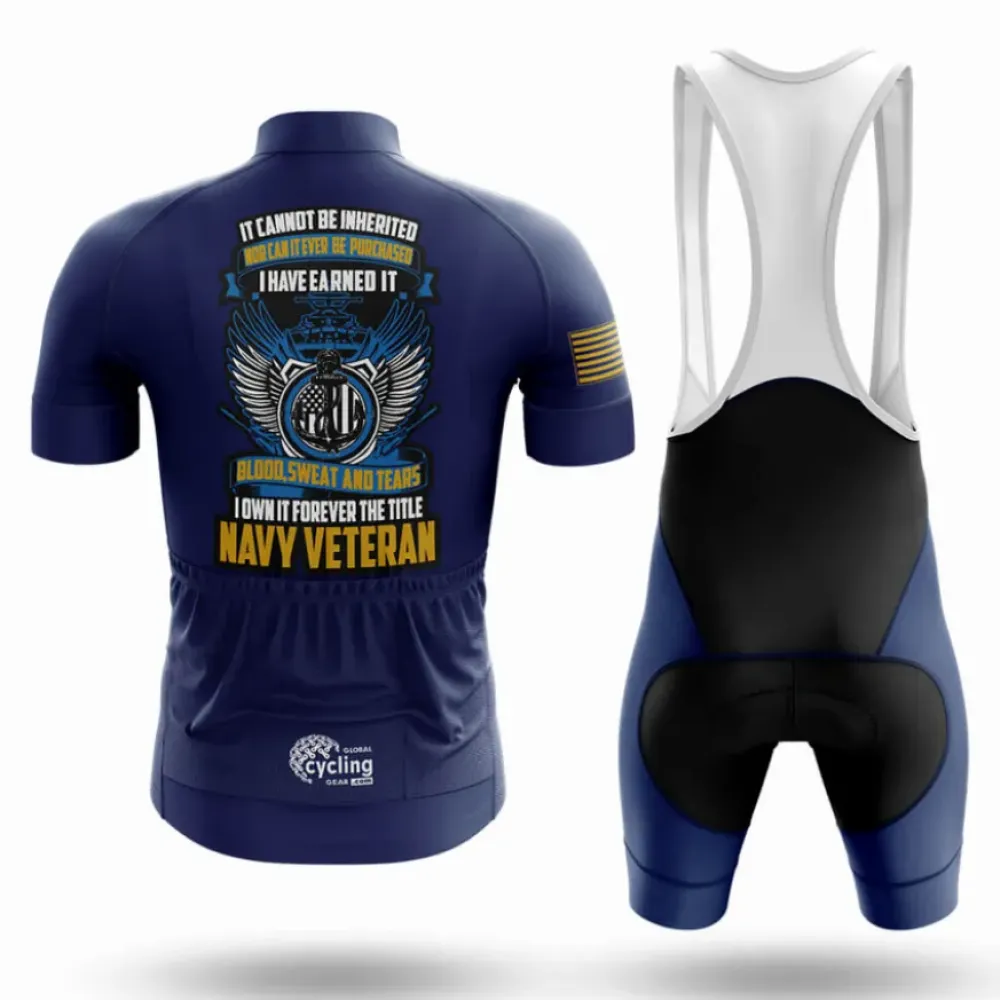 Navy Veteran  Cycling Jersey Navy/Blue/Gold