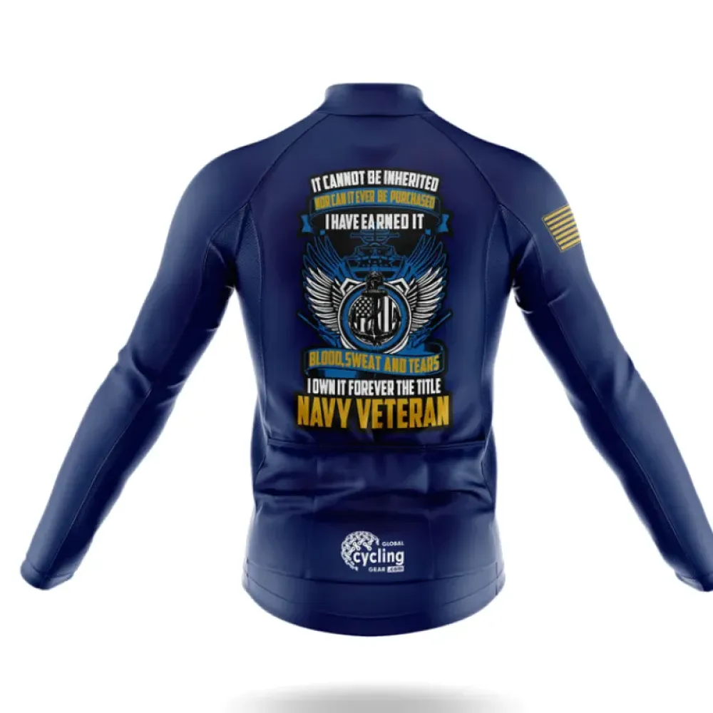 Navy Veteran  Cycling Jersey Navy/Blue/Gold