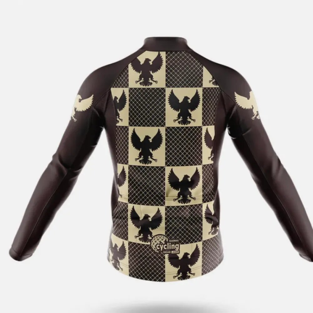 Retro Eagle Cycling Kit Checkerboard Black/Gold/Silver