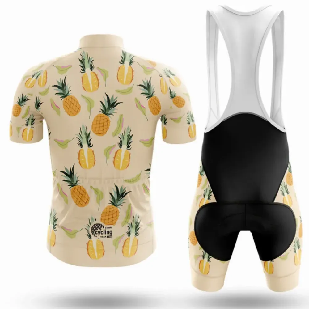 Cycling Jersey Pineapple Fruit Beige/Black/Green