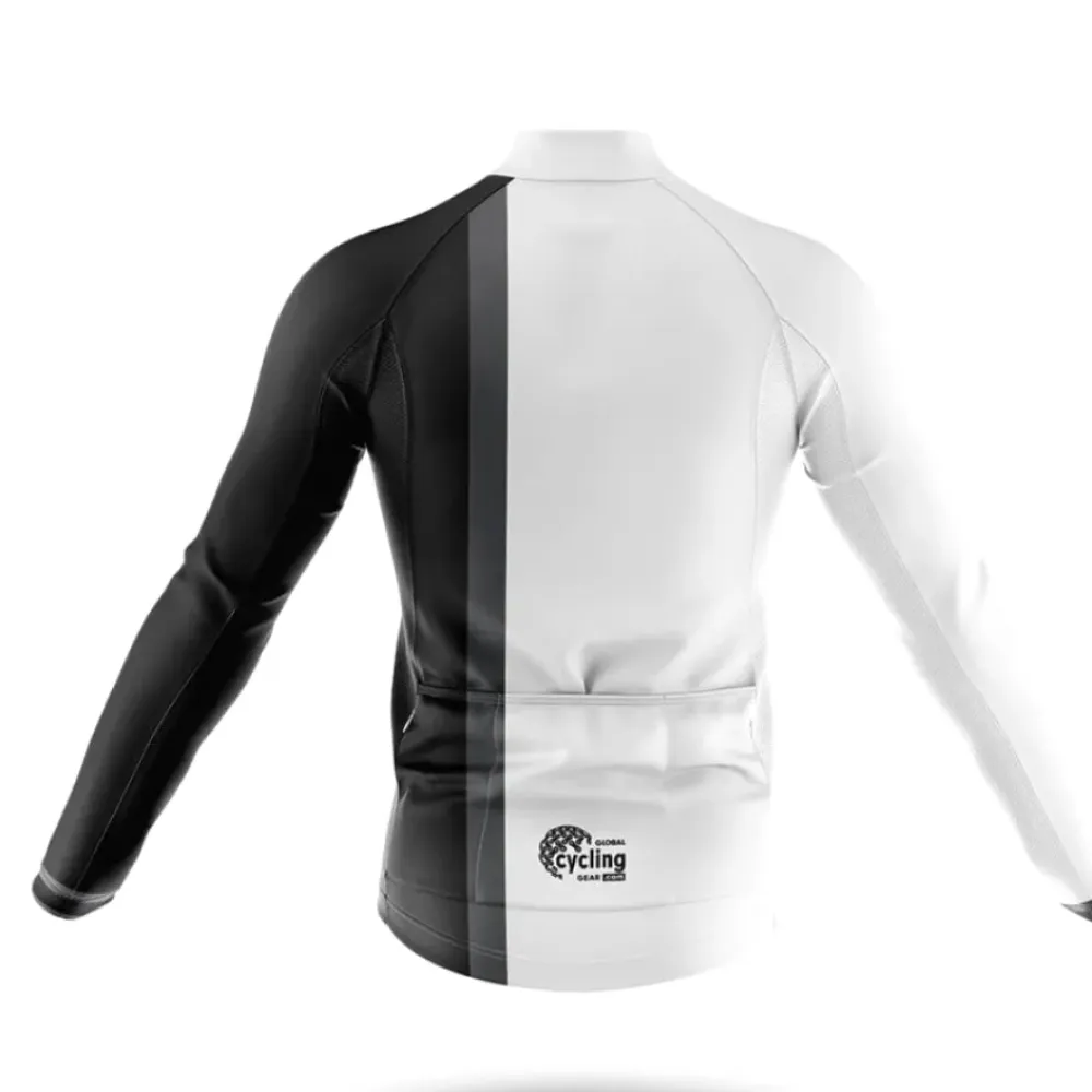 November Long Sleeve Cycling Jersey Modern White/Black/Grey
