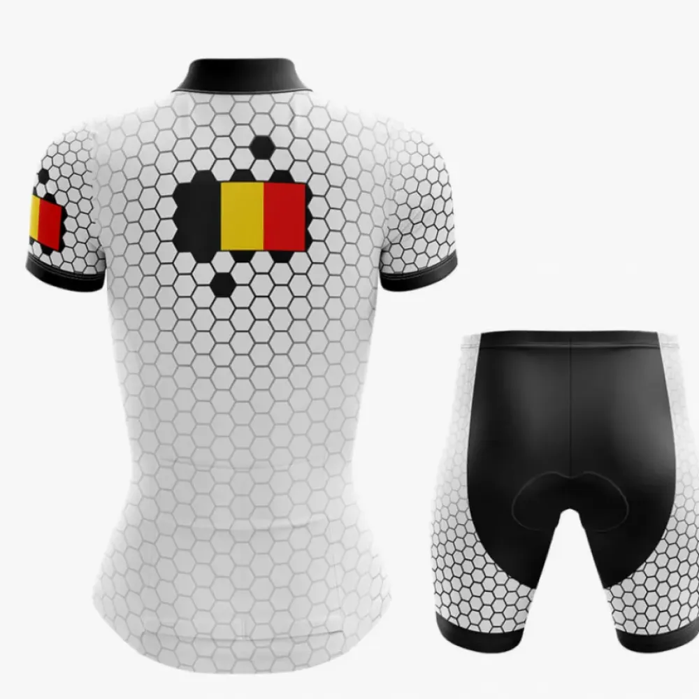 Belgium V5 Hexagon Pattern White/Red/Yellow