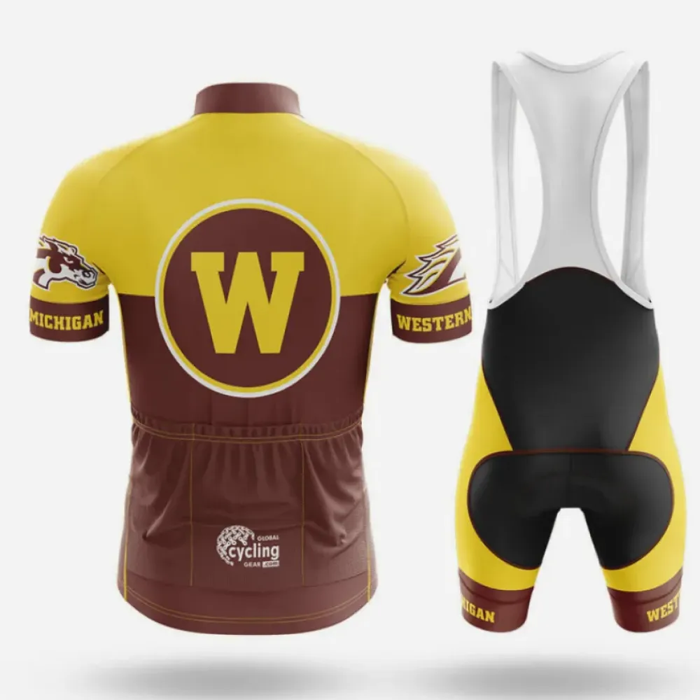 Western Michigan Cycling Jersey Feature Yellow/Brown/Gold