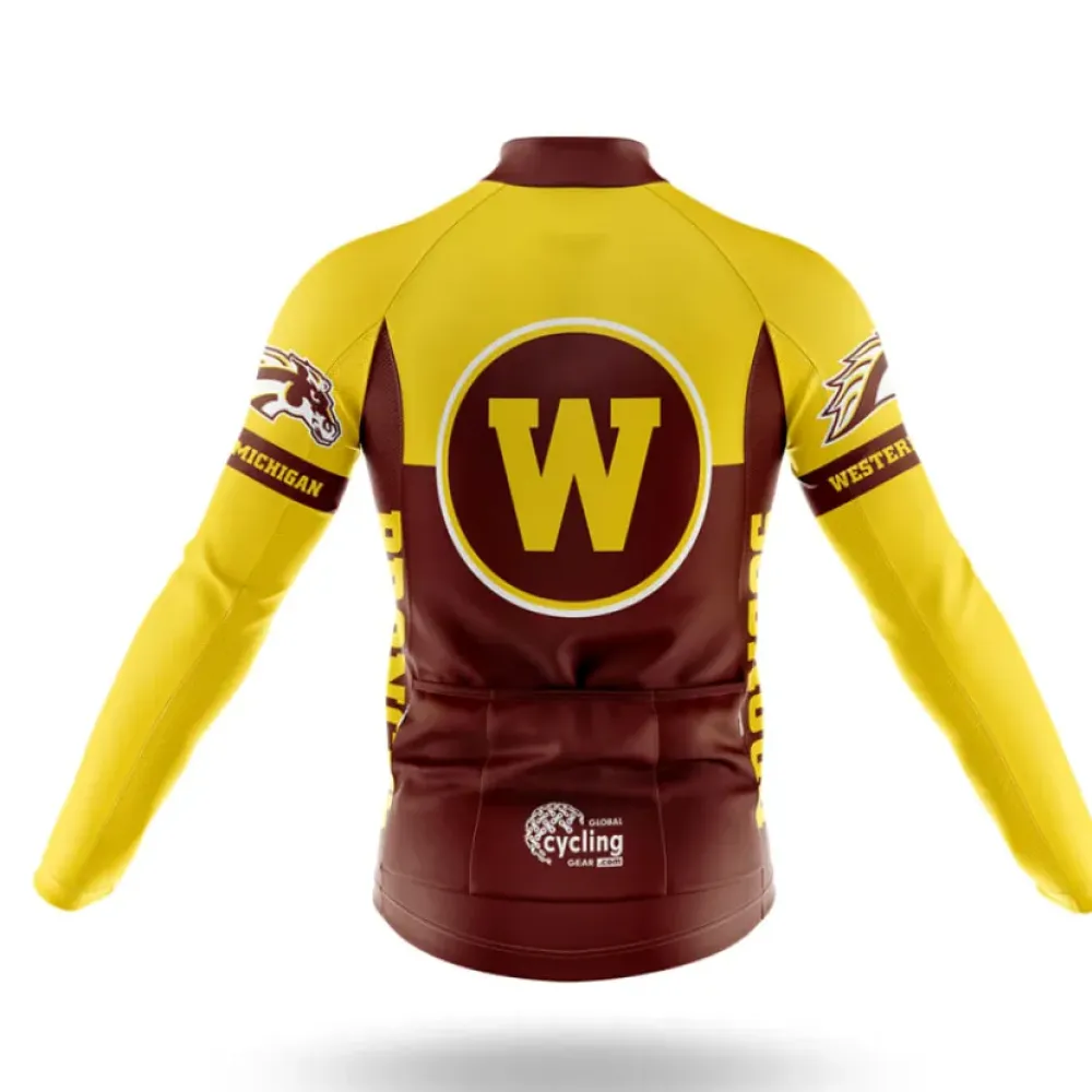 Western Michigan Cycling Jersey Feature Yellow/Brown/Gold