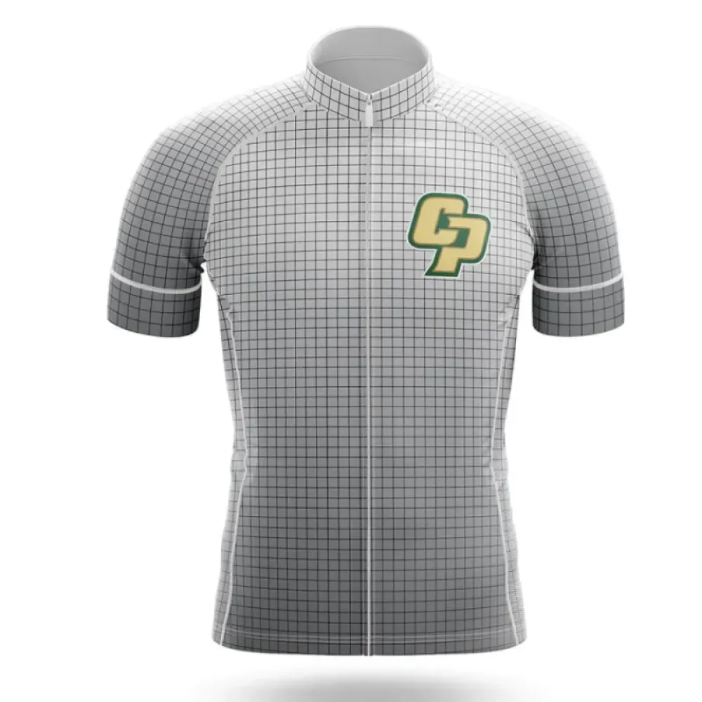 California Polytechnic State University Retro Cycling Jersey Gray/Green/White