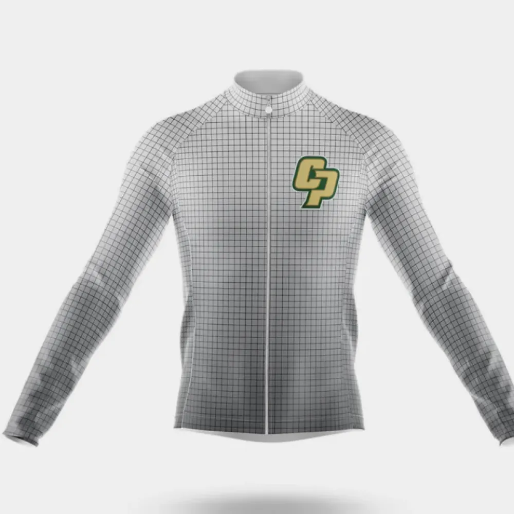 California Polytechnic State University Retro Cycling Jersey Gray/Green/White