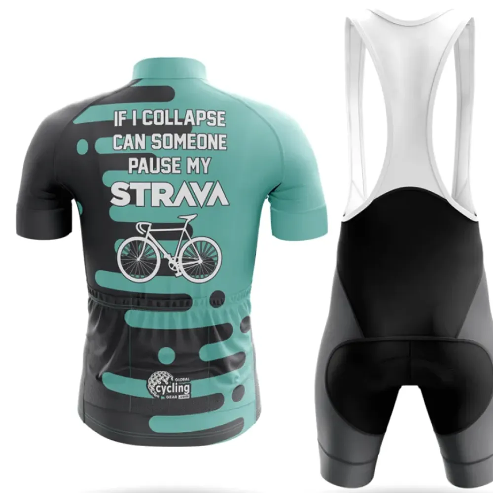 Strava V8 Cycling Jersey Pause My Teal/Black/Grey
