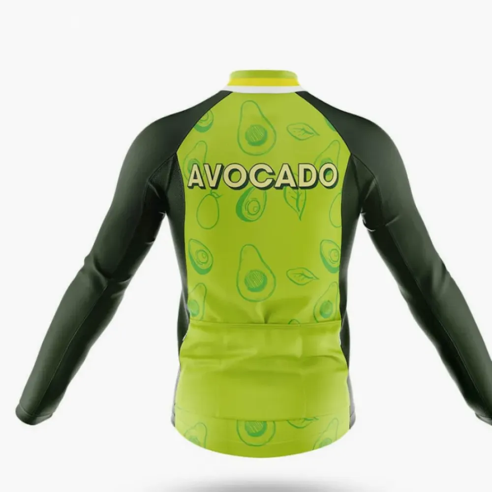 Avocado Men's Cycling Kit Long Sleeve Jersey Lime/Green/Black