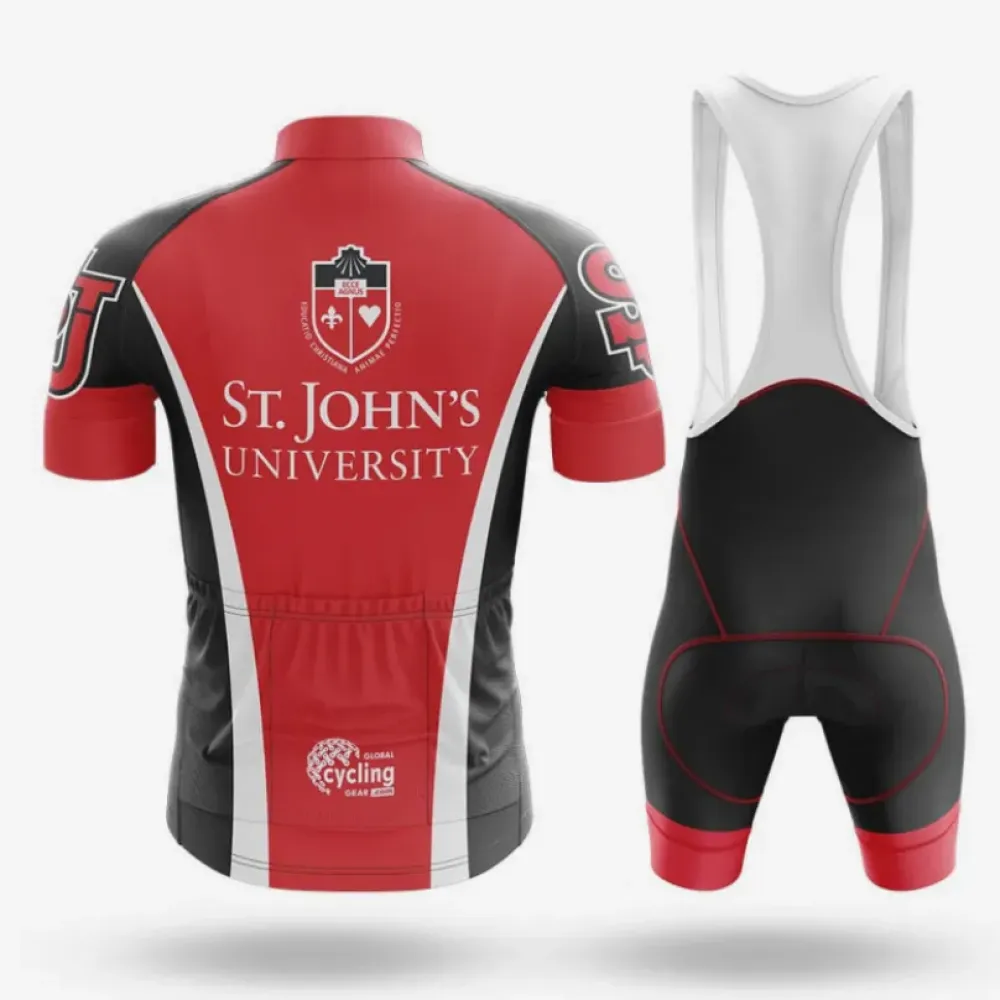 St. John's University Cycling Bibs Comfortable Black/Red/White