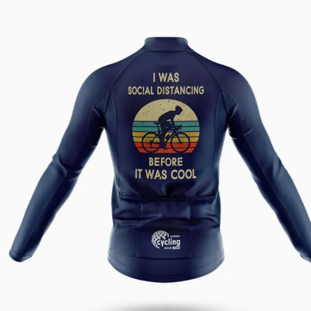 Cycling Kit Social Distancing Navy/White/Gold