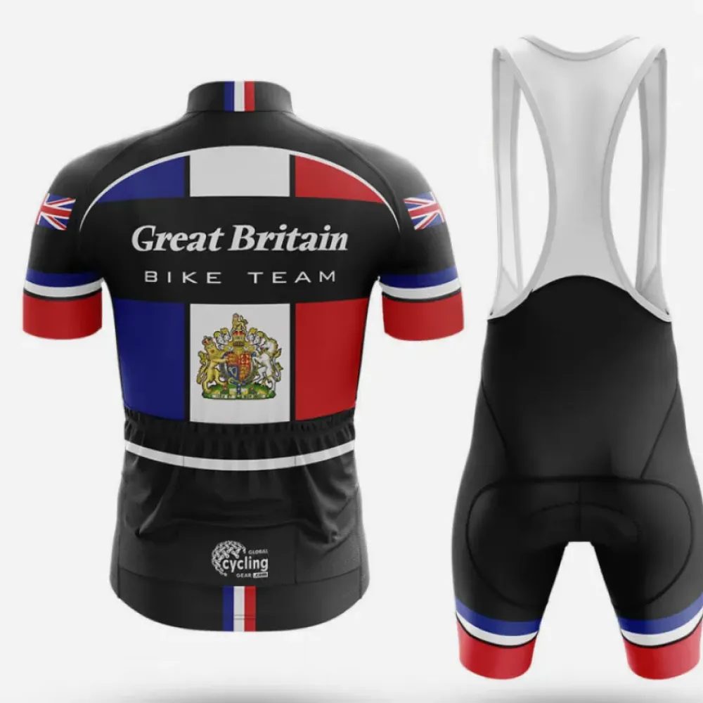 Great Britain Bike Team Cycling Kit Union Jack Black/Red/White