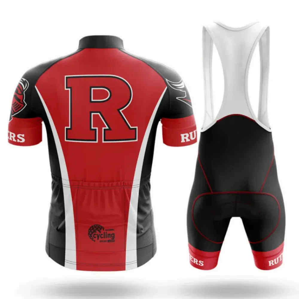 Rutgers University Long Sleeve Cycling Jersey Red/Black/White