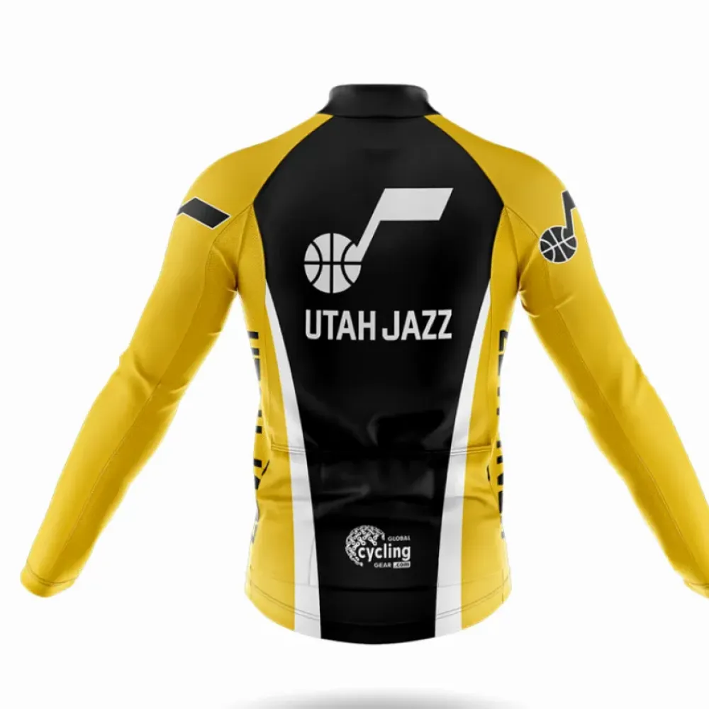 Utah Jazz Cycling Jersey Black/Yellow/White