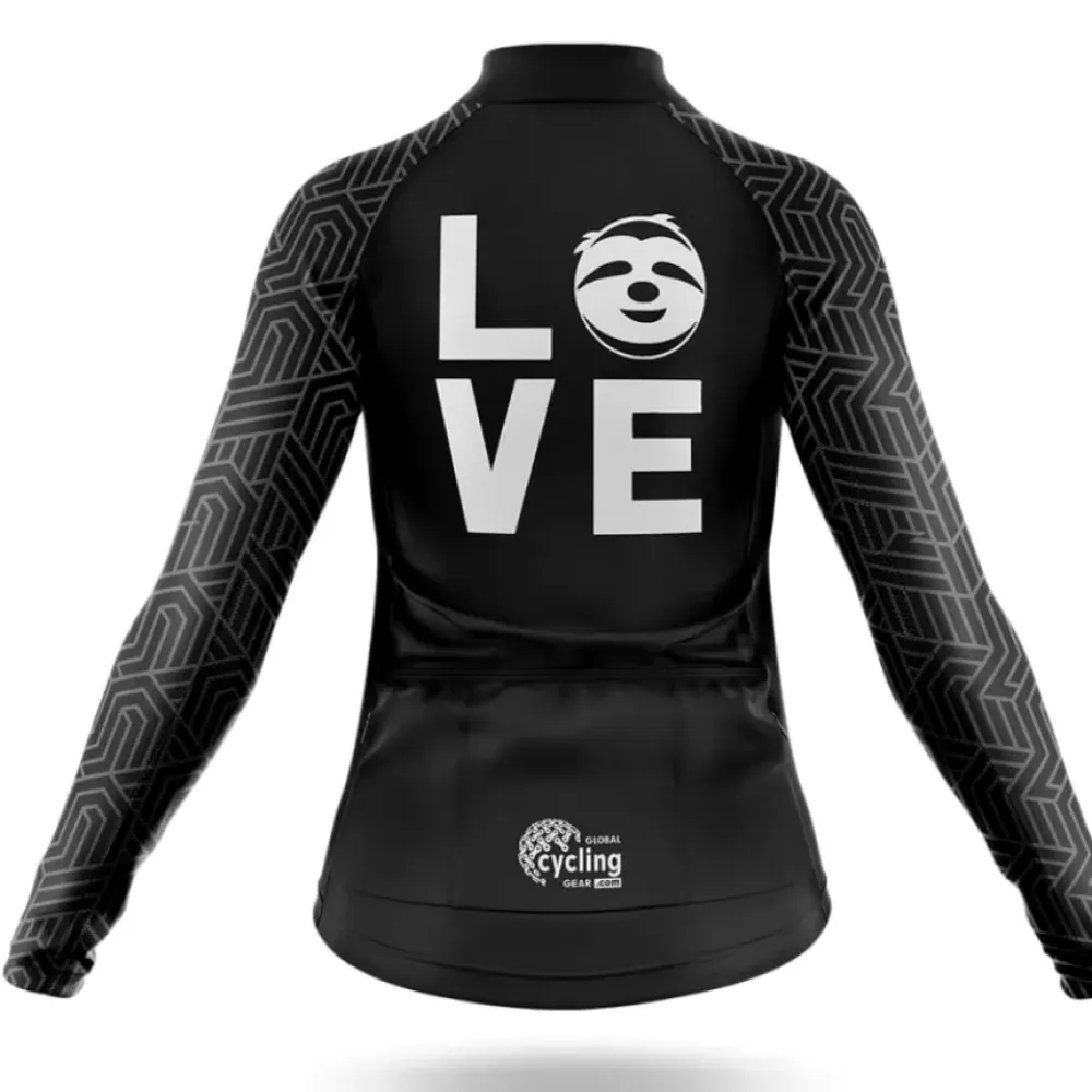 Love Sloth Women's Cycling Kit Black/White/Grey
