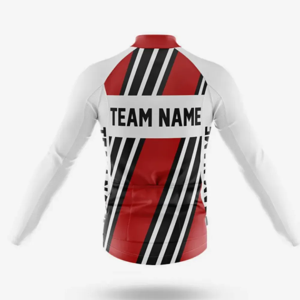 M5 Custom Team Name Cycling Bibs Red/White/Black