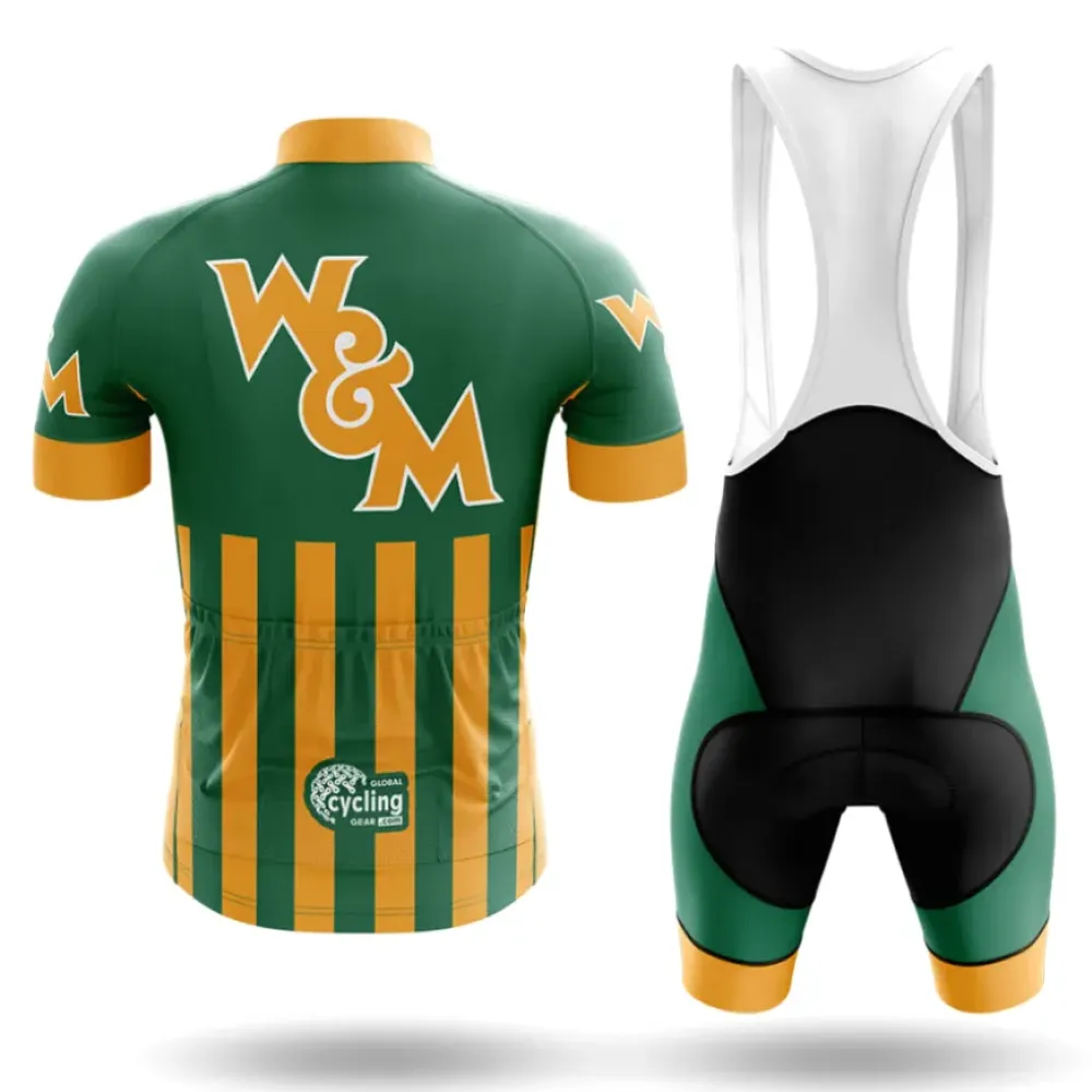 College of William & Mary USA Cycling Bibs Comfortable Green/White/Yellow