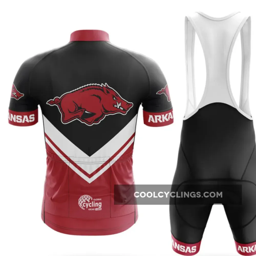 University of Arkansas Cycling Jersey Arkansas Razorbacks Black/Red/White