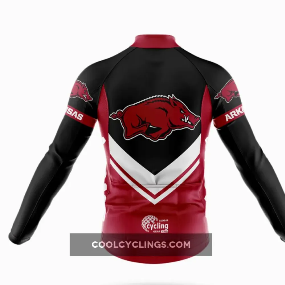 University of Arkansas Cycling Jersey Arkansas Razorbacks Black/Red/White
