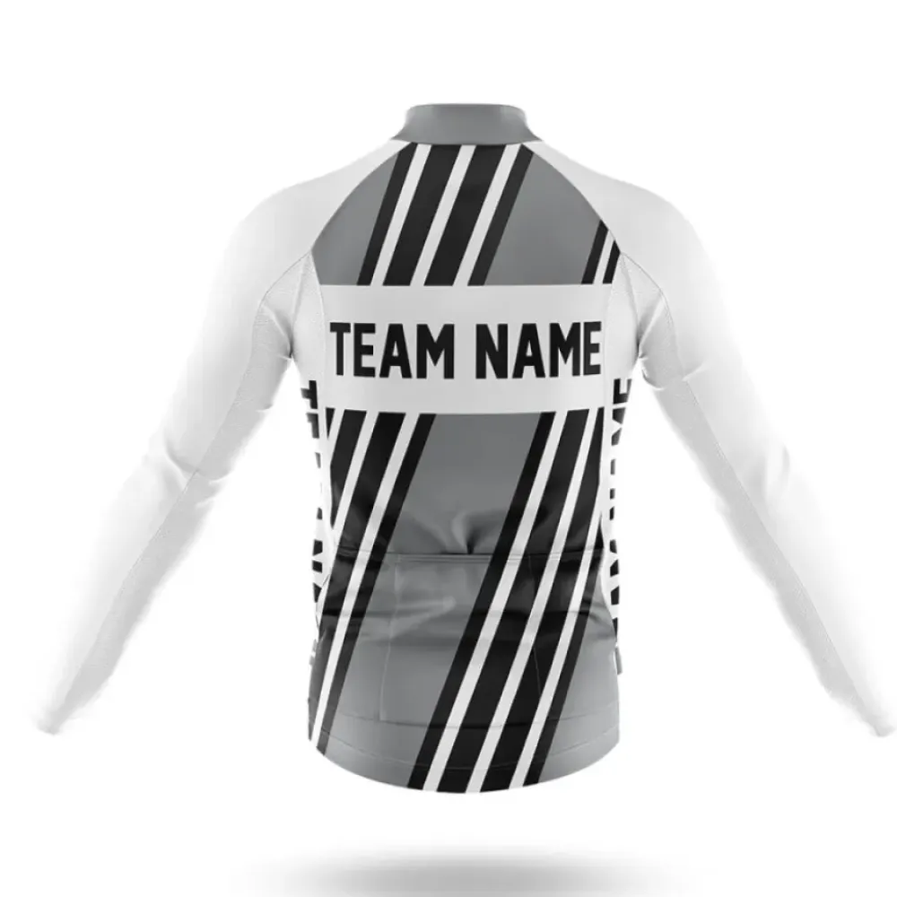 Cycling Kit Custom Team Name Grey/White/Black