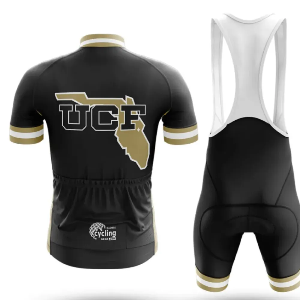 Central Florida Knights Cycling Bibs White/Black/Gold