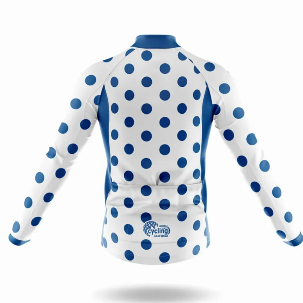 Cycling Jersey Polka Dot Blue/White/Black