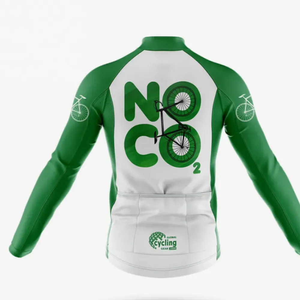 Cycling Bibs No CO2 Green/Black/White