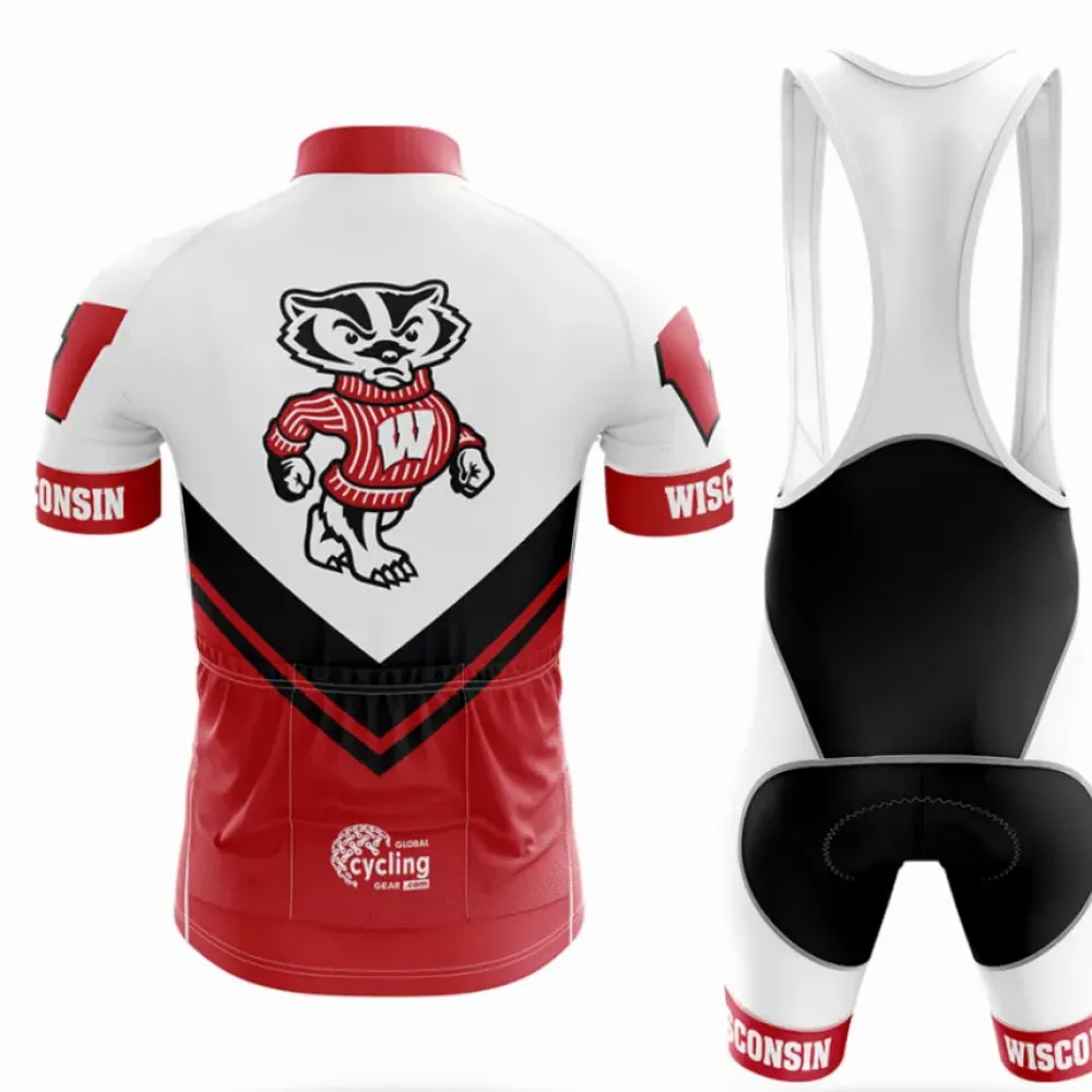 Wisconsin Badgers Cycling Jersey Red/White/Black