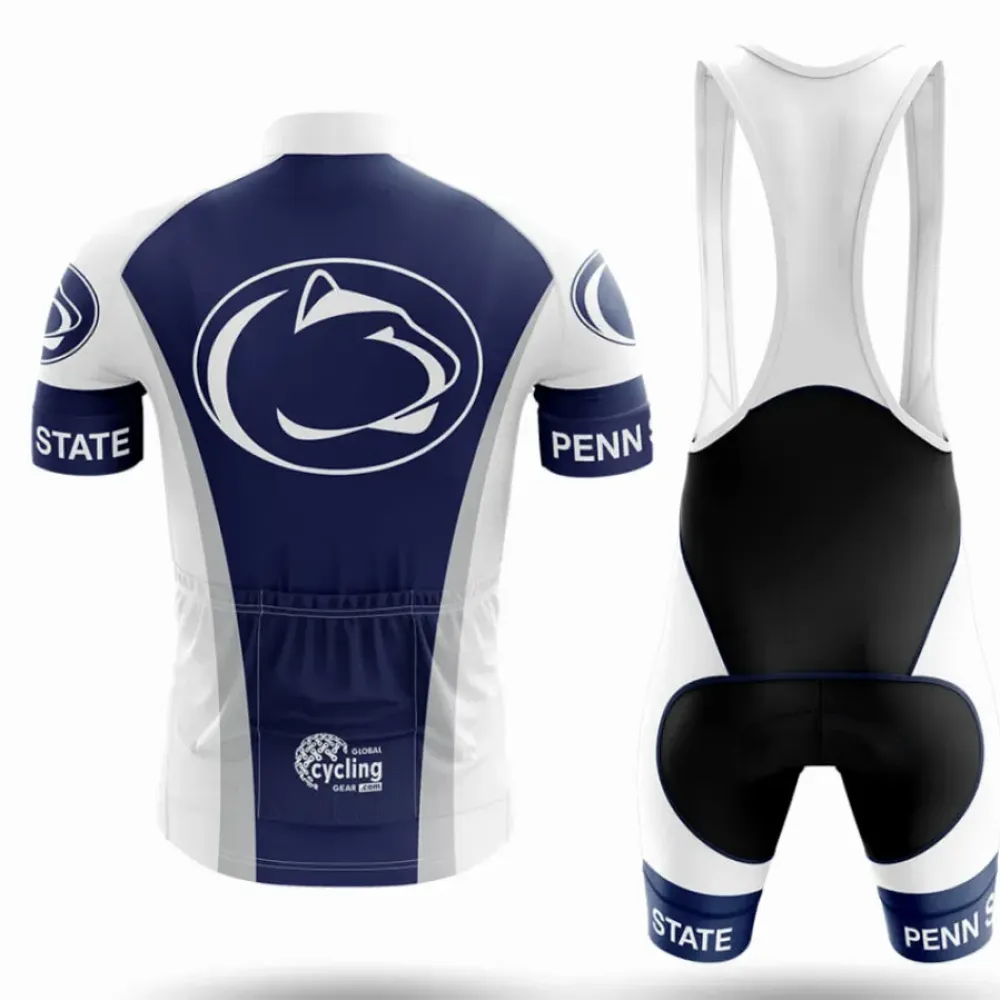 Pennsylvania State University Long Sleeve Cycling Jersey Navy/White/Blue
