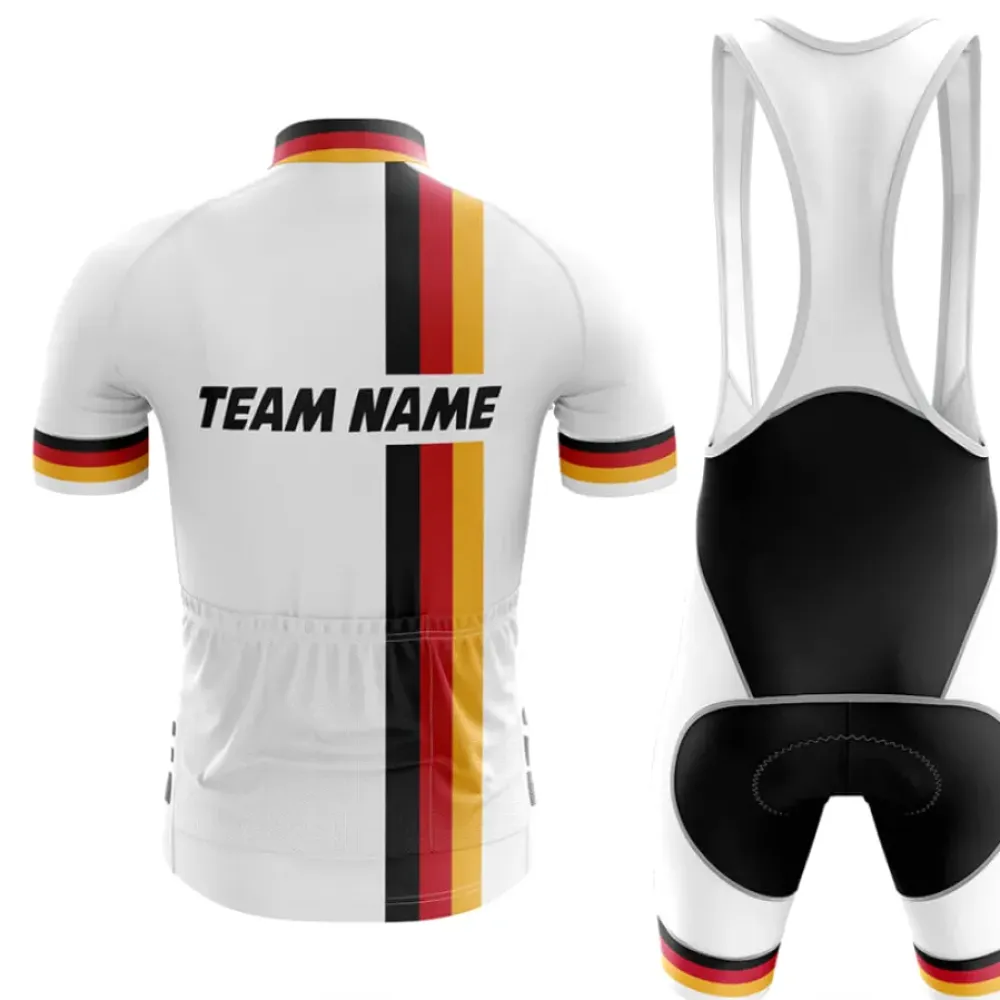 Cycling Kit M23 Custom Team Name White/Black/Gold