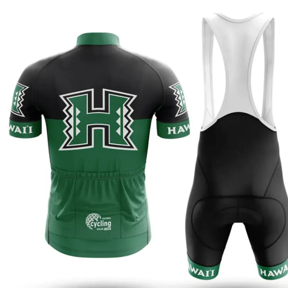 University of Hawaiʻi Mānoa Cycling Jersey Ver.2 Hawk Green/Black/White