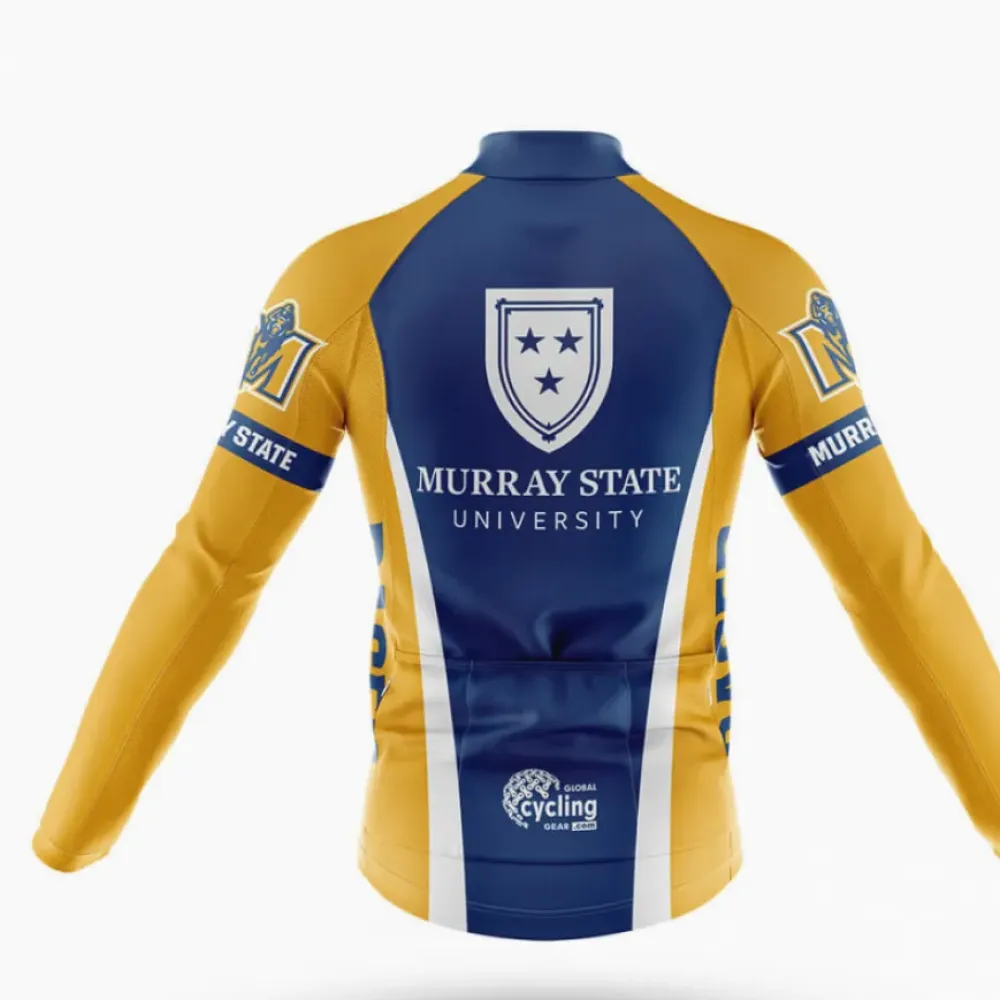 Murray State University Long Sleeve Cycling Jersey Navy/Gold/White