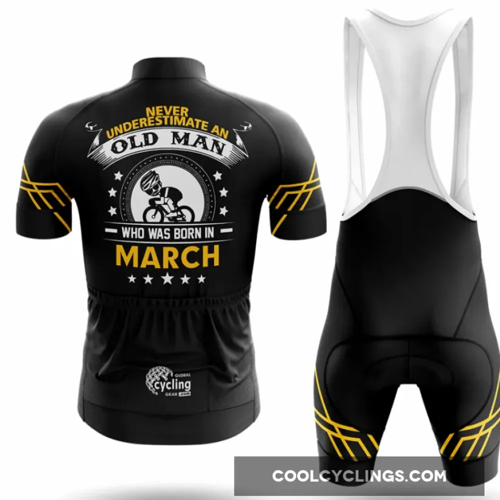 March Cycling Bibs Breathable Black/Yellow/White