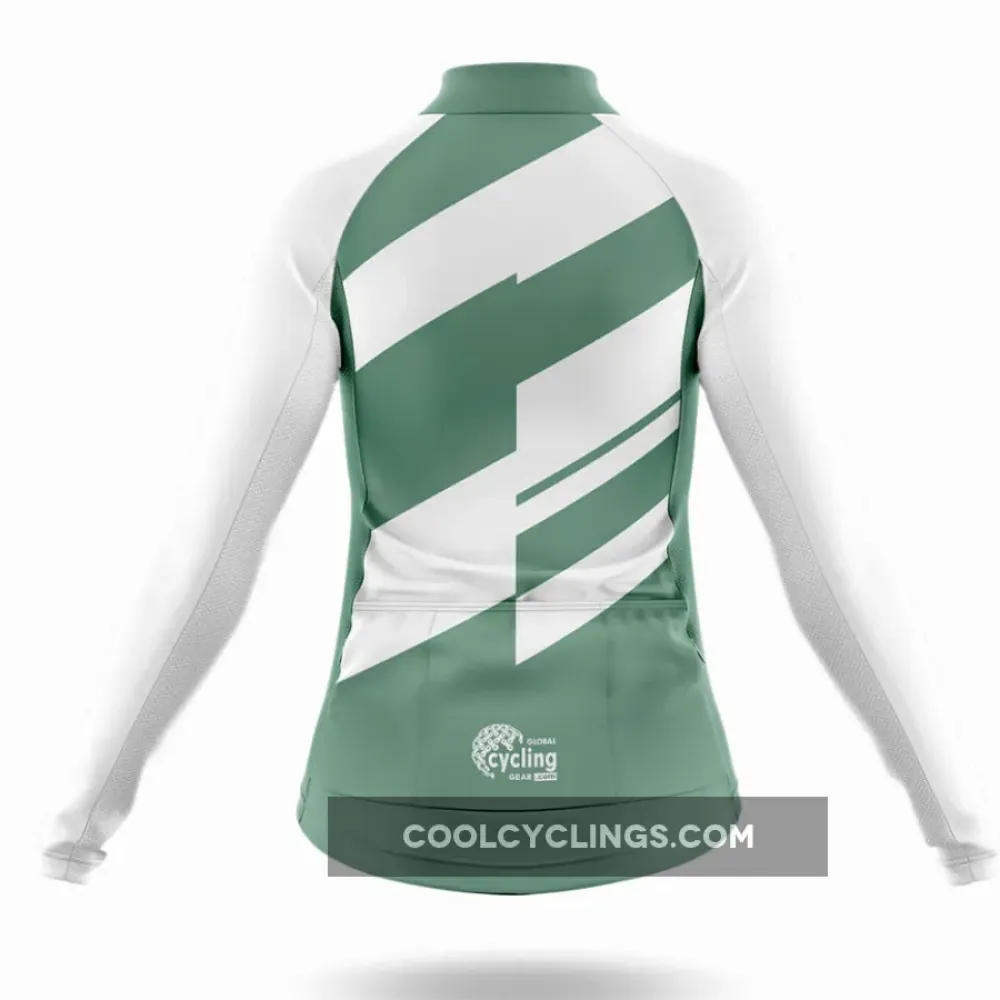 Positive Thinking Women Cycling Kit Green/White/Black