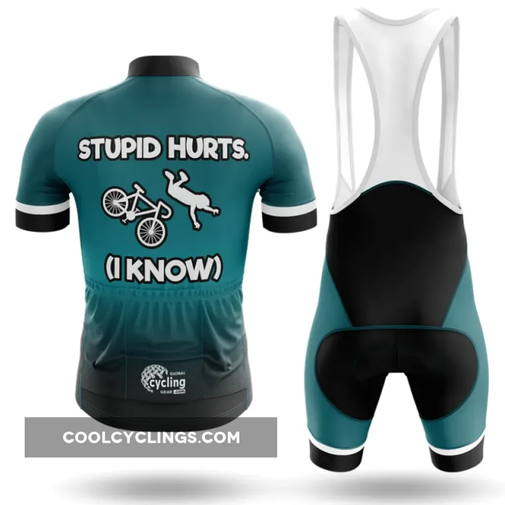 Cycling Jersey Stupid Hurts Teal/Black/White