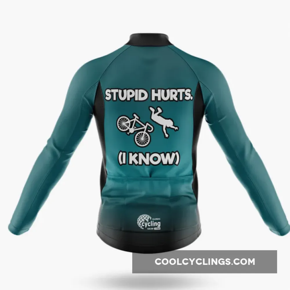 Cycling Jersey Stupid Hurts Teal/Black/White