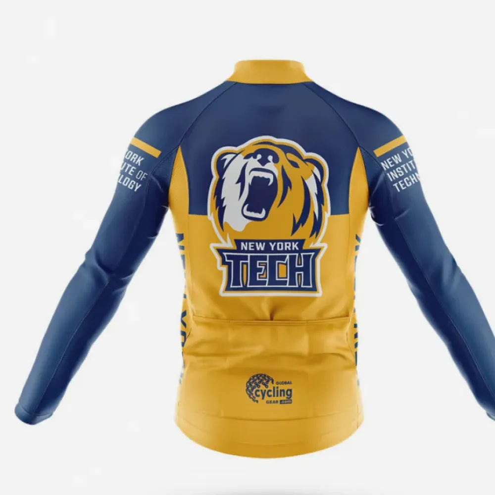 New York Institute of Technology Cycling Jersey Ver.2 Bear Logo Navy/Yellow/Blue